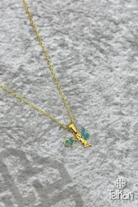Melek Kanatlı Bebek Ve Kalp Kolyesi