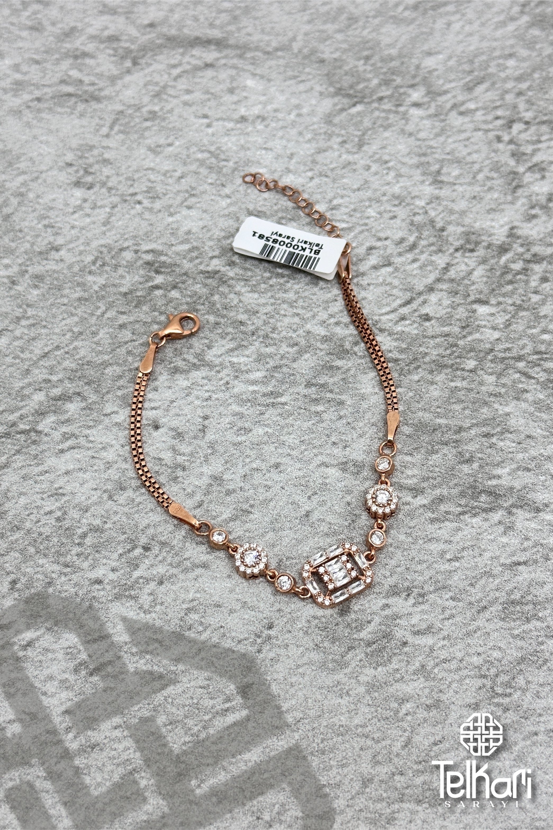 Rose Baget Model Gümüş Bileklik