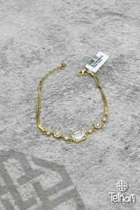 Baget Model Taşlı Gümüş Bileklik