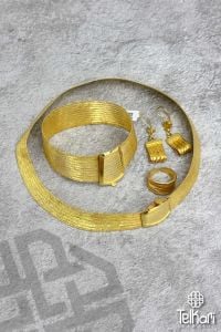 Trabzon Hasırı Gold Gümüş Set