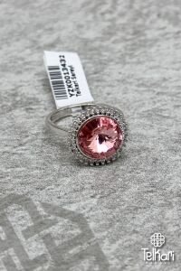 Pembe Kuvars Taşlı Gümüş Yüzük