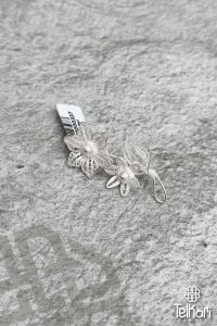 Çift Çiçek Model Telkari Gümüş Broş