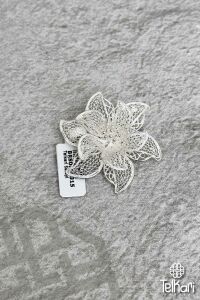 Çiçek El İşçiliği Telkari Gümüş Broş