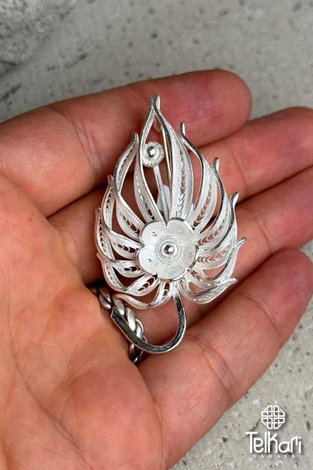 Telkari Gümüş Broş