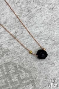 Miski Amber Taşlı Rose Gümüş Kolye