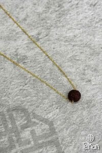 Lav Taşlı Gold Gümüş Kolye