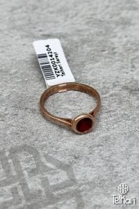 Yakut Taşlı Rose Gümüş Yüzük