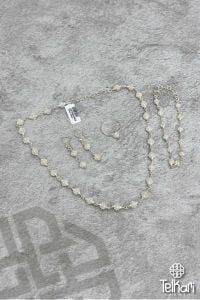 Sallantılı El İşçiliği Telkari Gümüş Üçlü Set