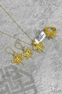 Yusufçuk Telkari Gold Gümüş Üçlü Set