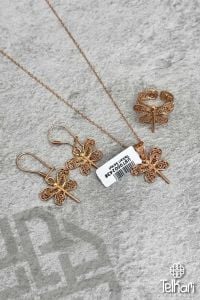 Yusufçuk Telkari Rose Gümüş Üçlü Set
