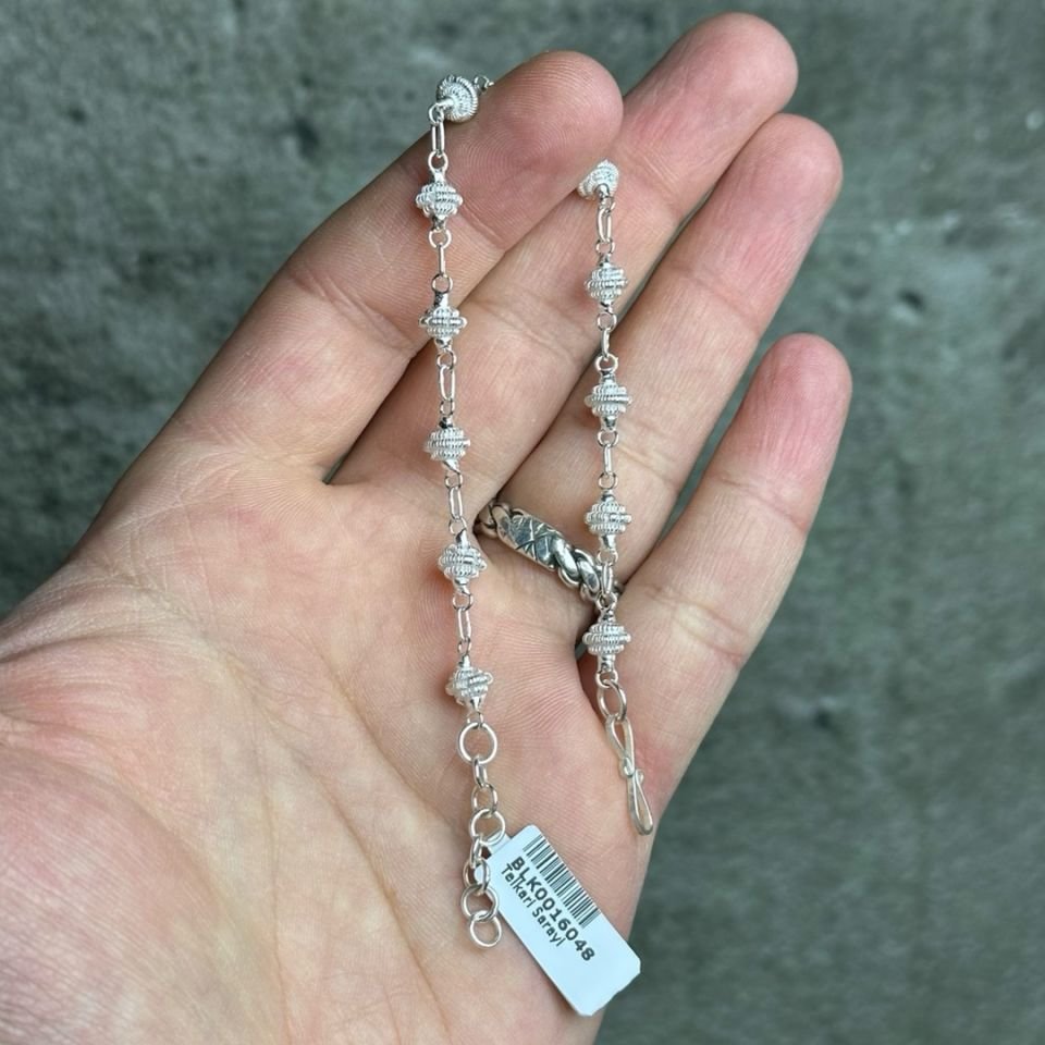 Top Kişniş Model 925 Ayar Telkari Gümüş Bileklik