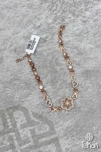 Çiçek ve Kalp Rose Gümüş Bileklik