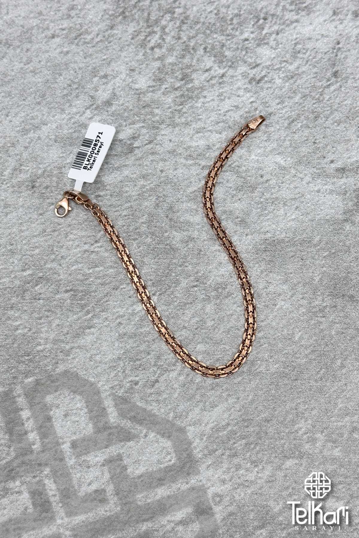 Zincir Rose Gümüş Bileklik