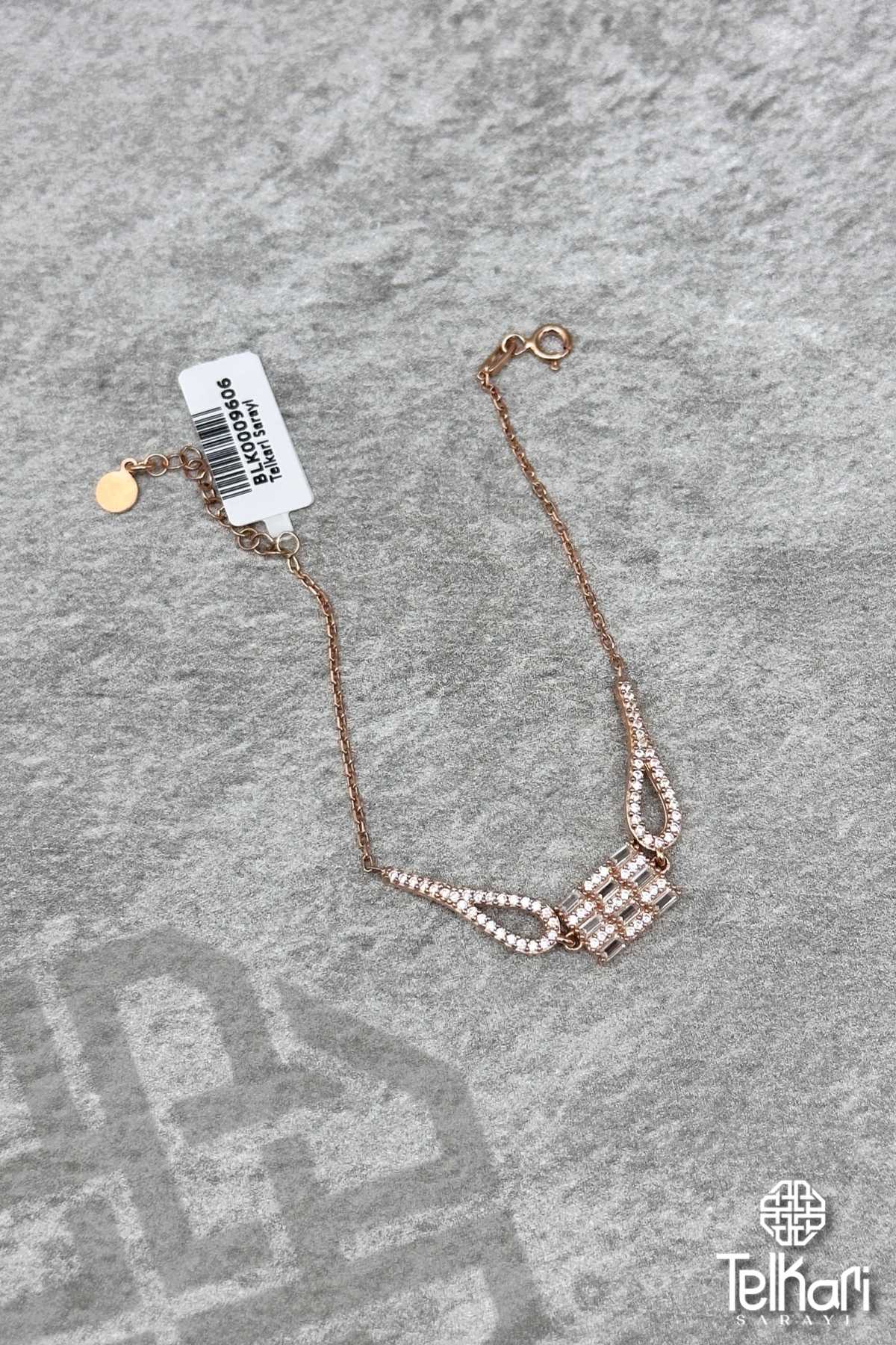 Zirkon Baget Rose Gümüş Bileklik