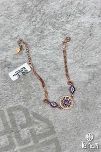Nazarlı Ay Yıldız Rose Gümüş Bileklik