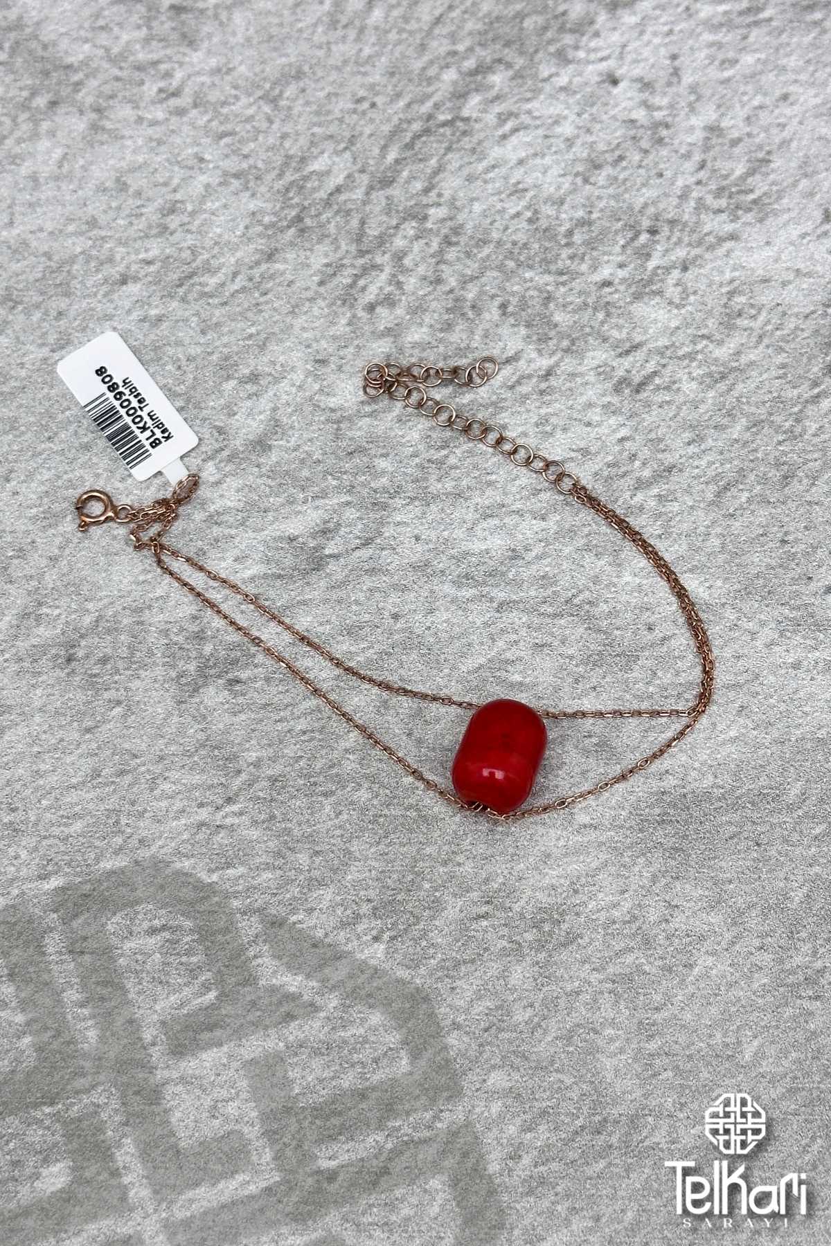 Sıkma Kehribar Taşlı Rose Gümüş Bileklik