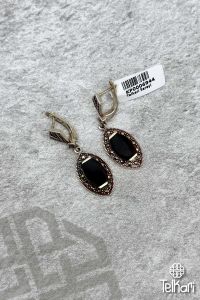 Mekik Model Onix Taşlı Gümüş Markazit Küpe