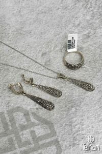 Uzun Damla Model Markazit Üçlü Set