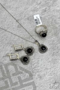 Onix Taşlı Markazit Üçlü Set