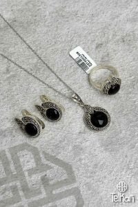 Onix Taşlı Markazit Üçlü Set