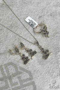 Yılan Model Taşlı Markazit Üçlü Set