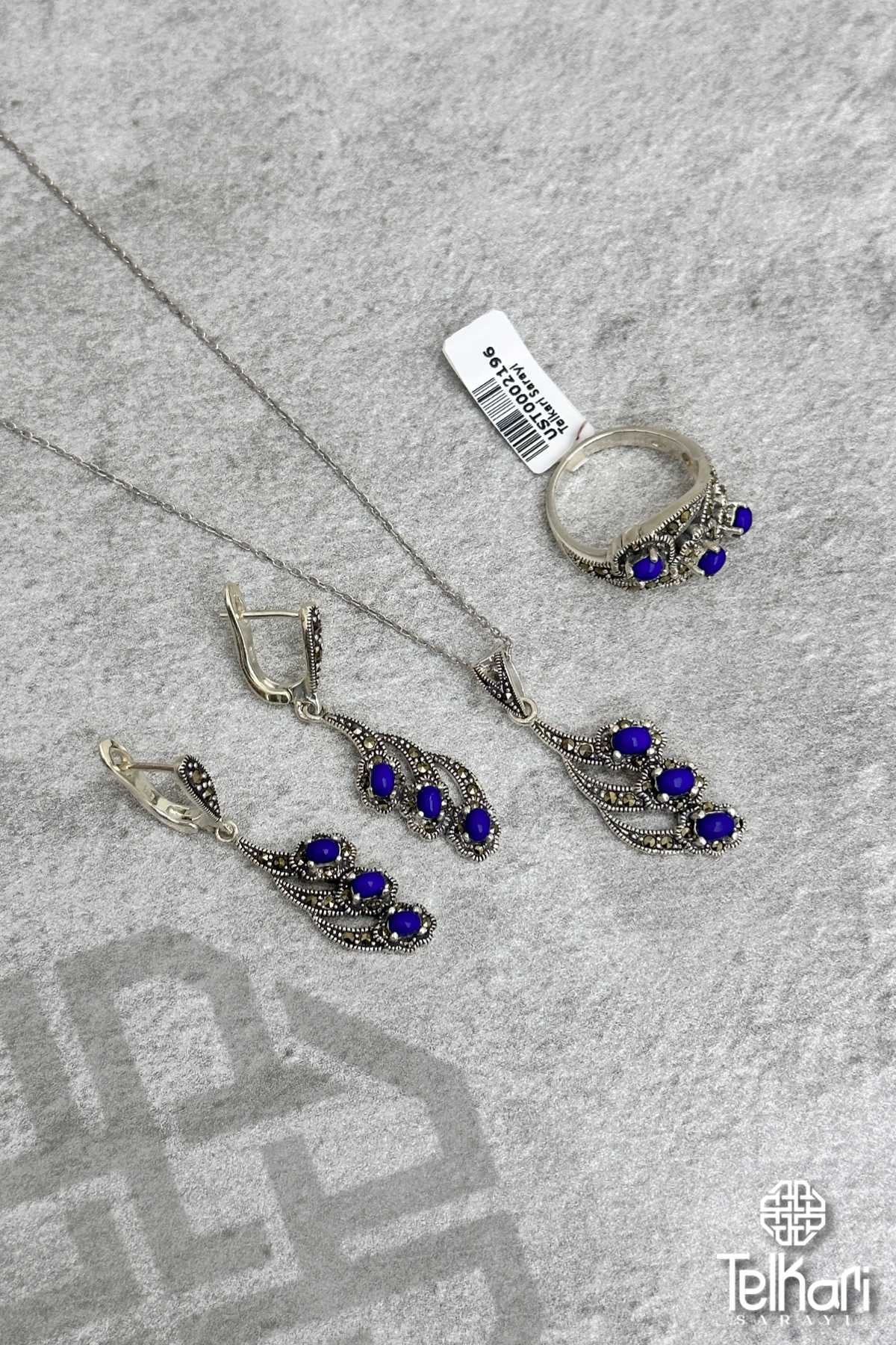 Lapis Taşlı Markazit Üçlü Set