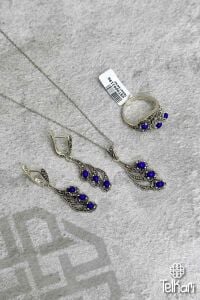 Lapis Taşlı Markazit Üçlü Set