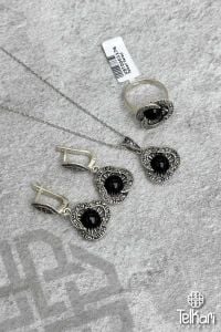Onix Taşlı Markazit Üçlü Set