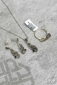 Onix Taşlı Markazit Üçlü Set