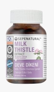 Milk Thistle Seed Extract 90 Kapsül 930 mg Devedikeni Ekstrakt Silmarin ≥ % 80