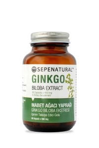 SEPE NATURAL Ginkgo Biloba Mabet Ağacı Ekstresi Full Potency 90 Kapsül x 400 mg Ginko, Gingko