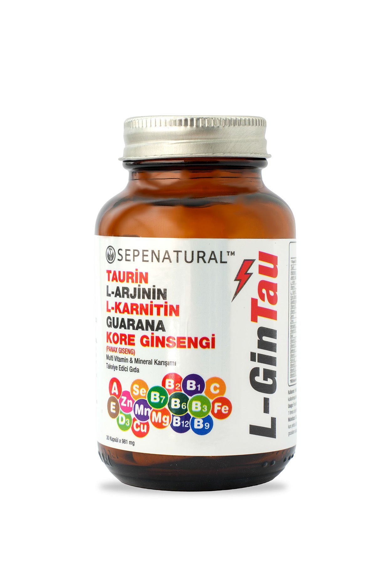 SEPE NATURAL L-Gintau Bay Bayan Ginseng, L- Arjinin, L-Carnitin, Multivitamin, Mineral 30 Kapsül x 980 mg