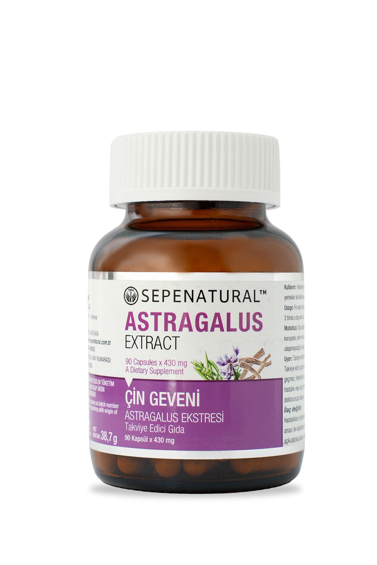 SEPE NATURAL Astragalus Çin Geveni Ekstresi 90 Kapsül x 430 mg