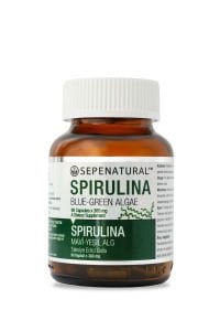 SEPE NATURAL Spirulina 90 Kapsül x 380 mg Yosun, Mavi Yeşil Alg