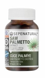 SEPE NATURAL Saw Palmetto Cüce Palmiye Ekstresi 60 Kapsül x 400 mg