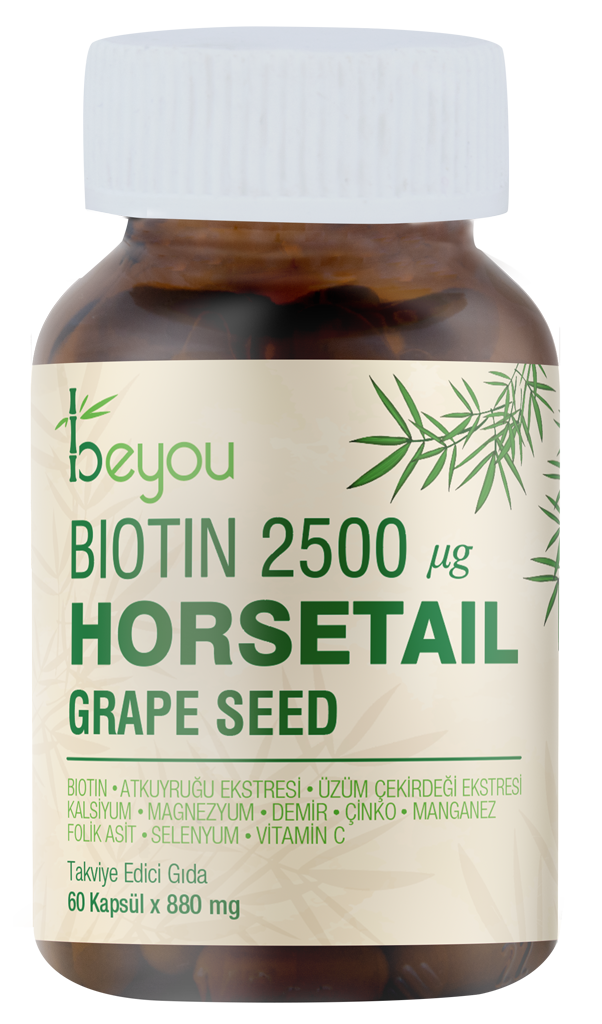 Biotin 2500 mcg Beyou Plus 60 Kapsül 880 mg B7 Vitamin