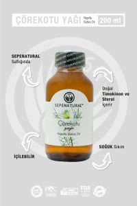 Çörekotu Tohumu Yağı 200 ml SOĞUK SIKIM Çörek otu
