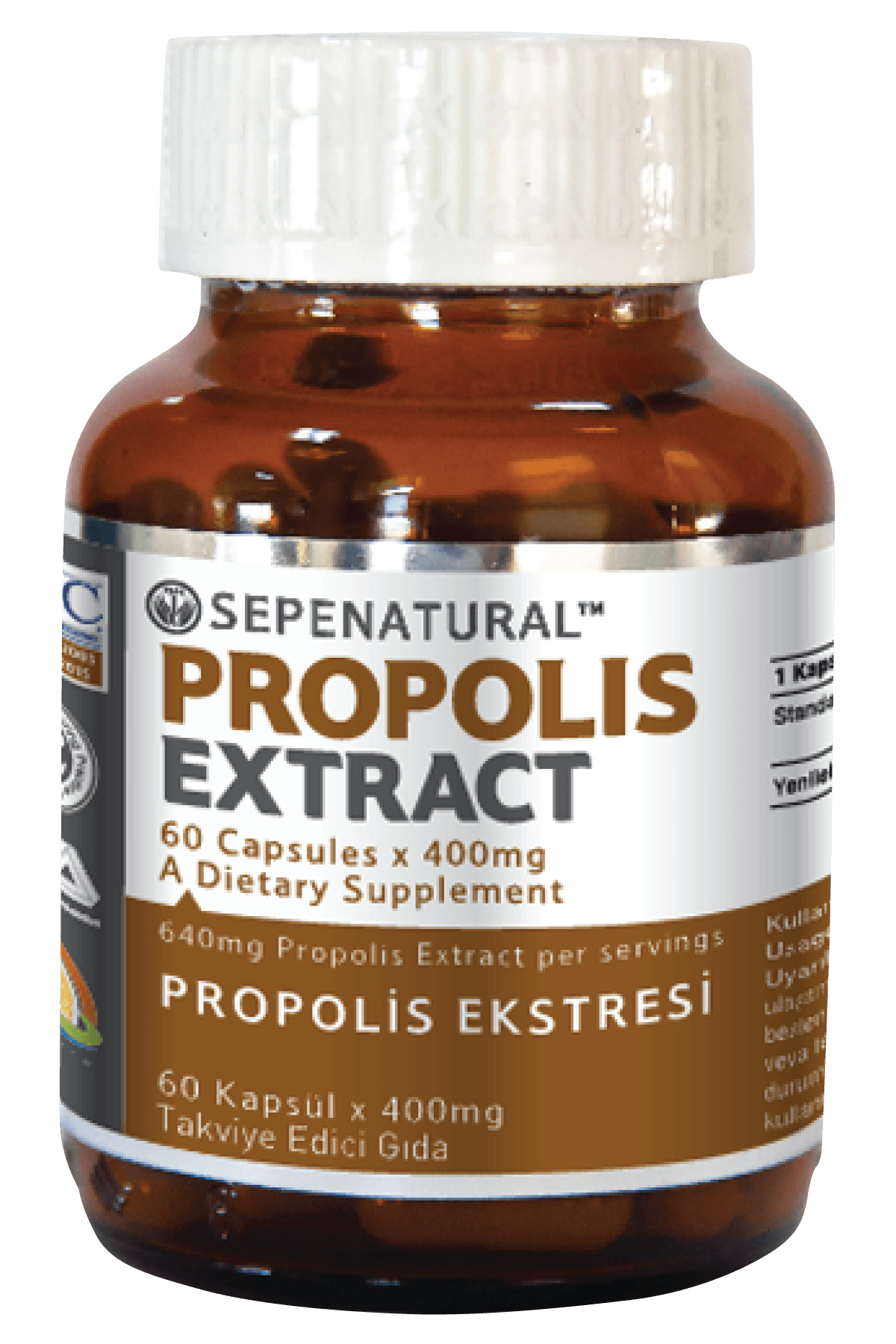 Propolis Extract 60 Kapsül 400 mg Propolis Ekstrakt Ekstresi