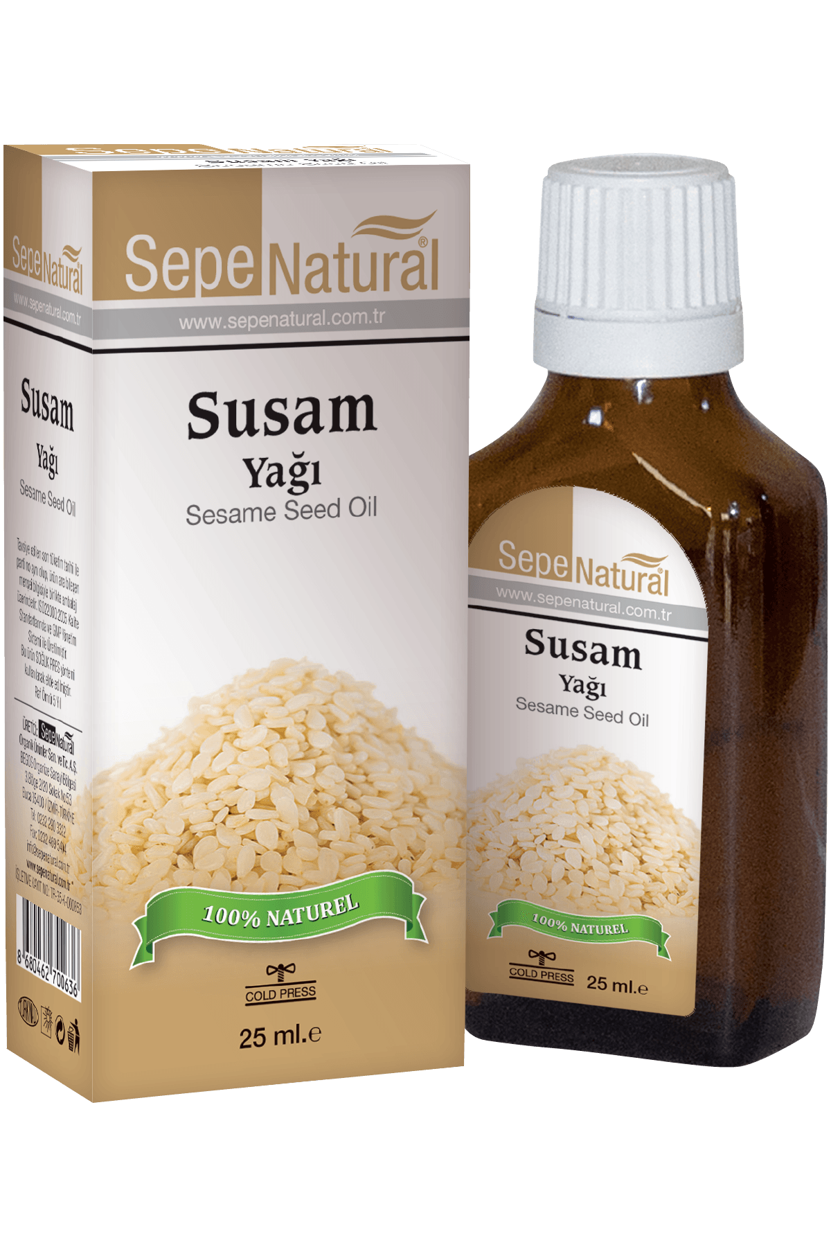 Susam Yağı 25 ml %100 Saf Soğuk Sıkım