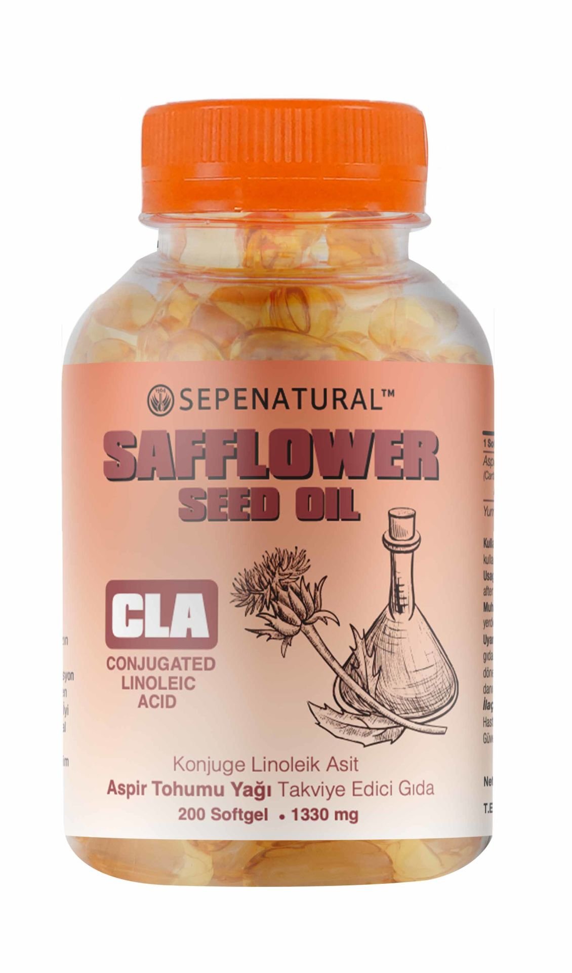 CLA Aspir Yağı 200 Softgel Kapsül Conjugated Linoleic Acid