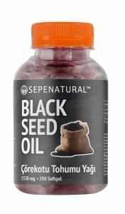 SEPE NATURAL Çörekotu Yağı Black Seed Oil 200 Softgel Kapsül x 1330 mg