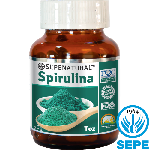 Toz Spirulina 50 gr Gıdaya Uygun Analizli Siprulina Yosun