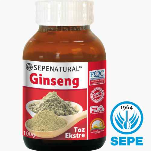 SEPE NATURAL Korean Ginseng Kore Ginseng Kök Ekstresi Toz 100 gr