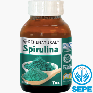 SEPE NATURAL Spirulina Toz 100 gr Yosun, Mavi Yeşil Alg, Bitkisel Protein, Vegan, Cam Şişe