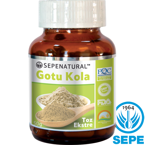 SEPE NATURAL Gotu Kola Extract Gotu Kola Ekstresi Toz 50 gr