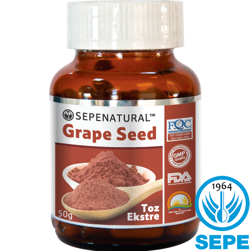 SEPE NATURAL Grape Seed Extract Üzüm Çekirdeği Ekstresi Toz 50 gr