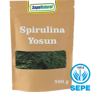 SEPE NATURAL Spirulina Toz 500 gr Yosun, Mavi Yeşil Alg, Bitkisel Protein, Vegan, Craft Bag