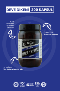 NOP Devedikeni 200 Kapsül 930 mg Milk Thistle Seed Deve dikeni