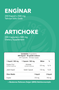 NOP Enginar Artichoke Full Potency 200 Kapsül x 500 mg