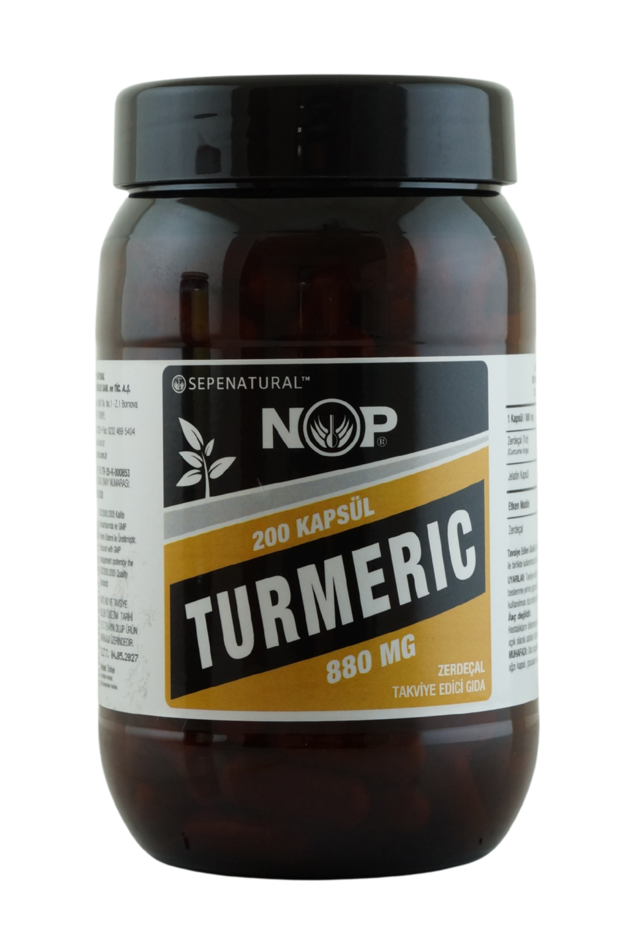 NOP Zerdeçal Turmeric Full Potency 200 Kapsül x 880 mg Curcumin Kurkumin